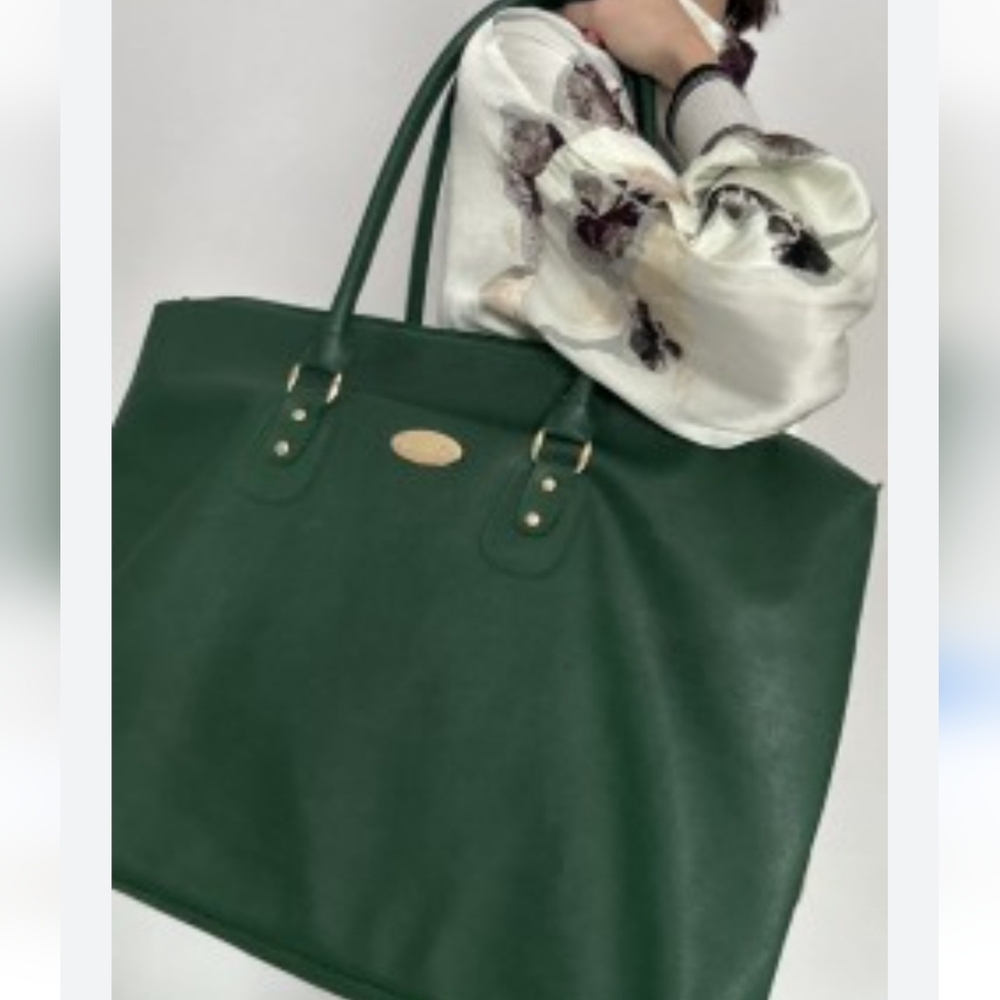 Vintage Christian Dior Green Oversized Shoulder Bag/Purse,